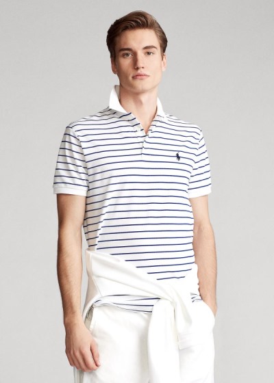 Men's Polo Ralph Lauren Custom Slim Stretch Mesh Polos | 041937TMS